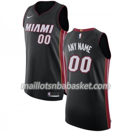 Maillot Homme Miami Heat Personnalisable Nike 2017-18 Noir Swingman